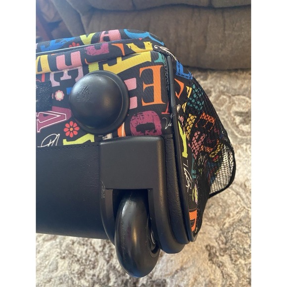 Vera Bradley FROM A TO VERA Rolling Backpack Carry On Luggage Suitcase - Picture 3 of 12